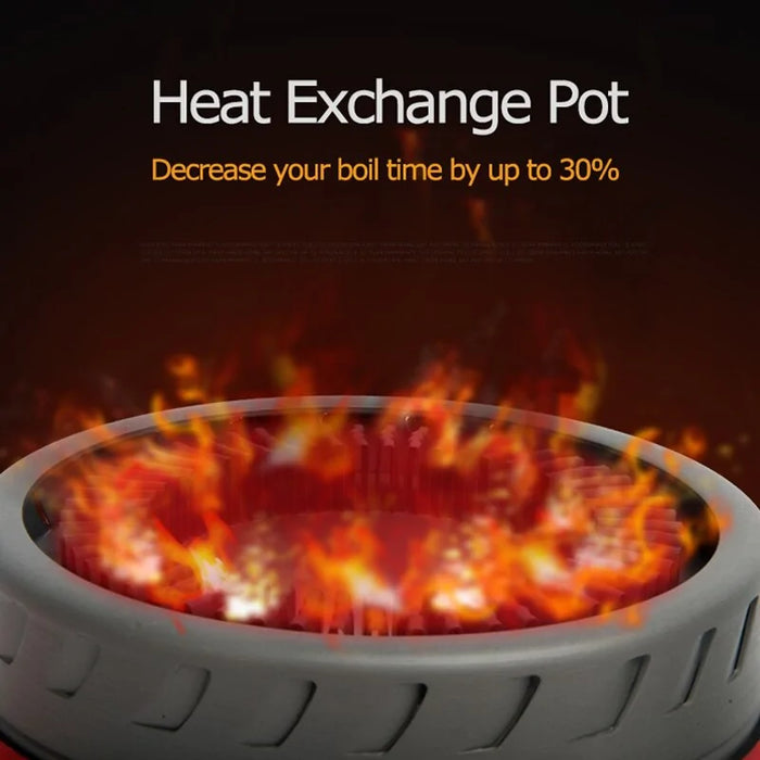 Outdoor Foldable Handle Cooking Pot