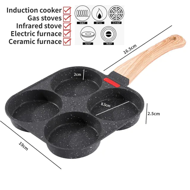 4-Hole Non-Stick Omelet Pan